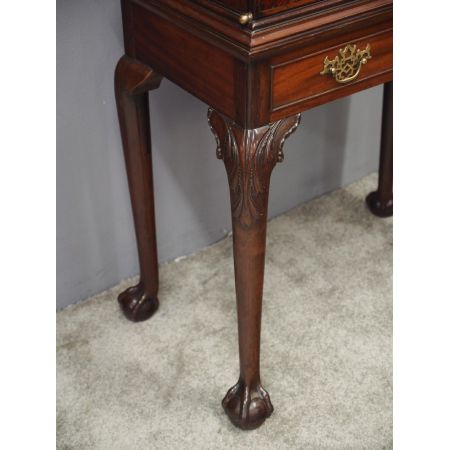 Premium! Antiker flämischer Cocktailschrank aus Mahagoni und Schildpatt