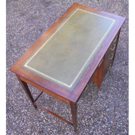 Antiker edwardianischer Inlaid Schreibtisch aus Mahagoni von ca 1900