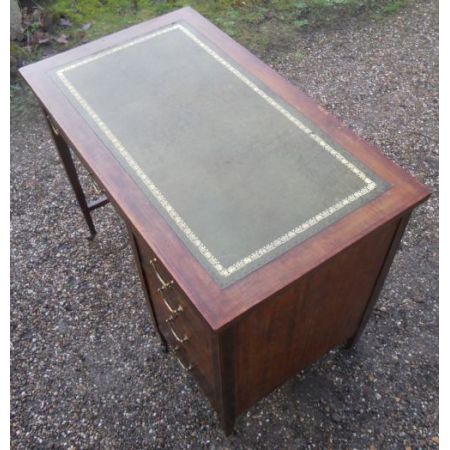 Antiker edwardianischer Inlaid Schreibtisch aus Mahagoni von ca 1900