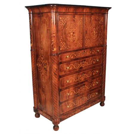 Antike Inlaid Kommode aus Palisander