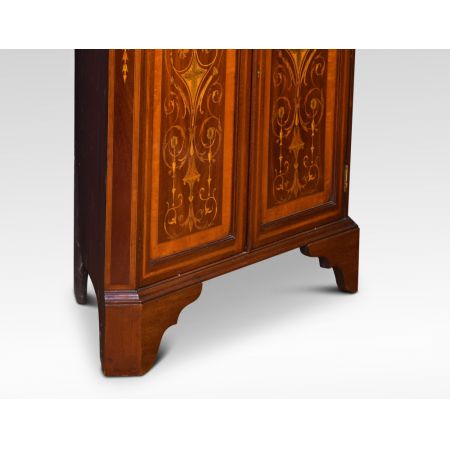  Antiker Inlaid Eckschrank aus Mahagoni