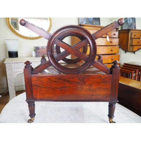 Antiker Palisander Zeitungsständer aus dem 19. Jahrhundert