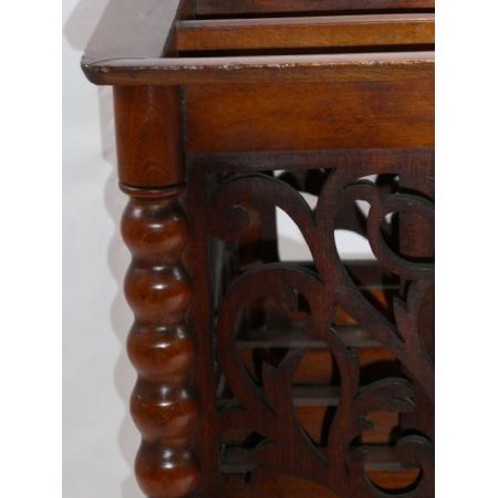 Antiker Zeitungsständer aus Mahagoni von ca 1880