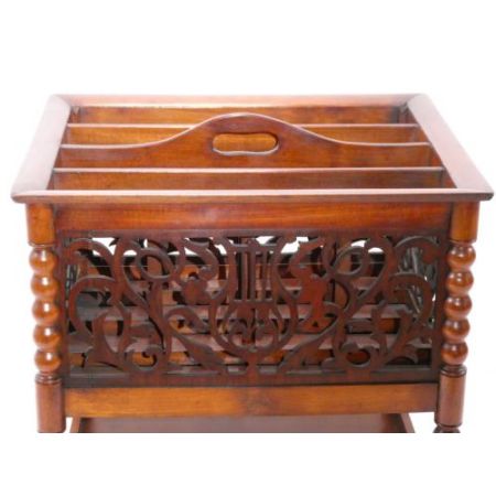 Antiker Zeitungsständer aus Mahagoni von ca 1880