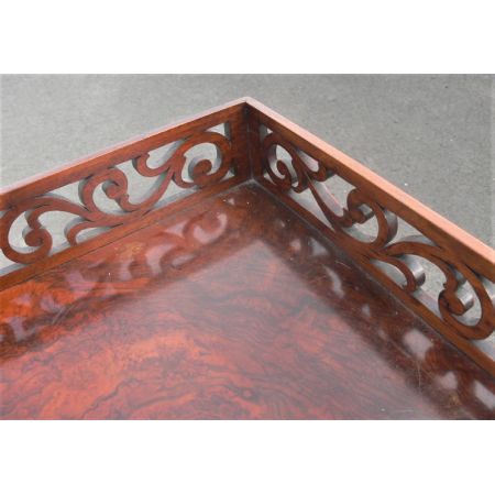 Antiker Zeitungsständer aus massivem Walnussholz