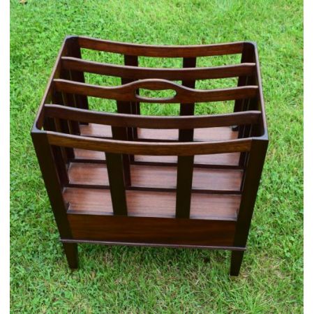 Antiker Mahagoni Zeitungsständer