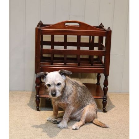 Antiker viktorianischer Zeittungsständer aus massivem Mahagoni