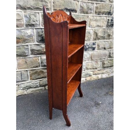 Antikes klappbares Bücherregal aus Eichenholz im Kunsthandwerks Stil