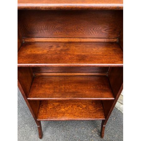 Antikes klappbares Bücherregal aus Eichenholz im Kunsthandwerks Stil