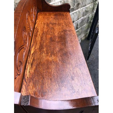 Antikes klappbares Bücherregal aus Eichenholz im Kunsthandwerks Stil