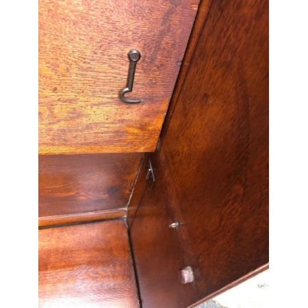 Antikes klappbares Bücherregal aus Eichenholz im Kunsthandwerks Stil