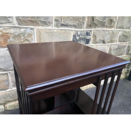 Antikes drehbares Bücherregal aus Mahagoni