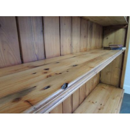 Prächtiges antikes großes Bücherregal aus massivem Kiefernholz extra breit