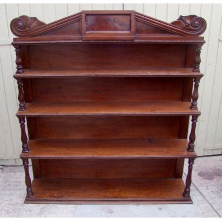 Antikes Wasserfall Bücherregal aus Mahagoni aus der Zeit  William IV