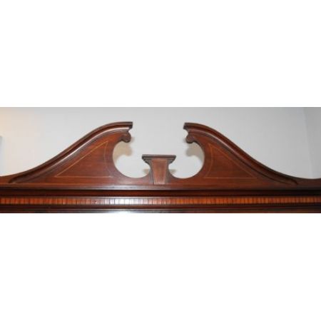 Antiker Sheraton Revival Inlaid Bücherschrank aus Mahagoni und Satinholz