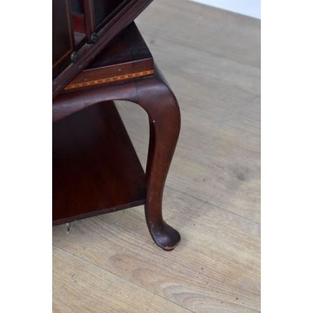 Antikes drehbares edwardianisches Bücherregal aus Mahagoni