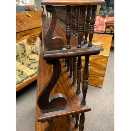 Antikes, offenes Bücherregal im Regency Stil aus Massivholz, Palisander, 1910