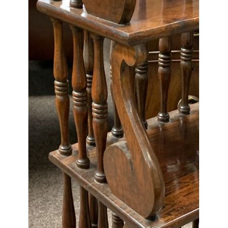 Antikes, offenes Bücherregal im Regency Stil aus Massivholz, Palisander, 1910