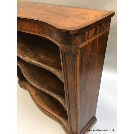 Antikes Palisander-Bücherregal aus der frühen viktorianischen Epoche