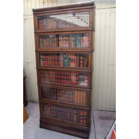 Antikes Eichenholz Stapel Bücherschrank von Globe Wernicke