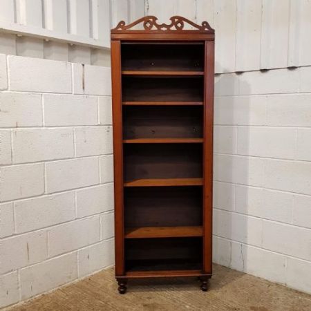 Antikes großes offenes Bücherregal aus Eiche um 1890