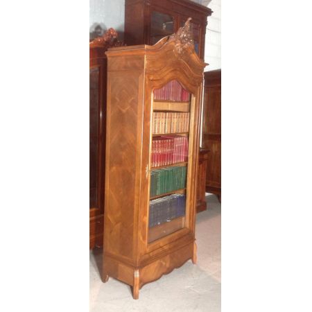 Antikes französisches Bücherschrank aus Walnussholz