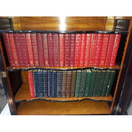 Antiker bemalter und geschnitzte vergoldete Bücherschrank aus dem 19. Jahrhundert