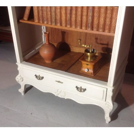 Antikes bemaltes Eichenholz Bücherregal aus Frankreich