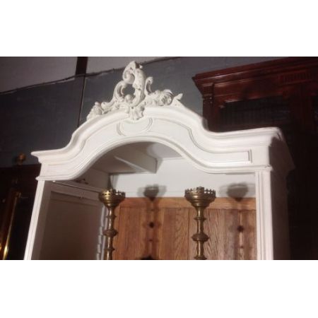 Antikes bemaltes Eichenholz Bücherregal aus Frankreich