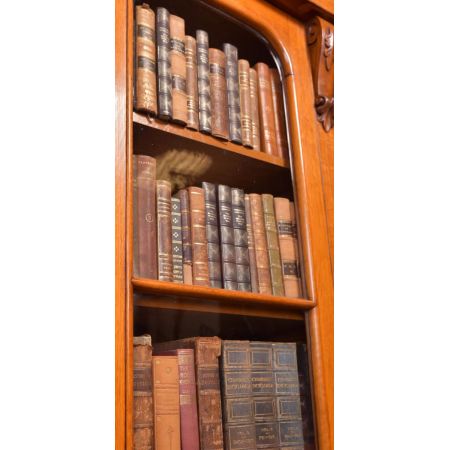 Antiker viktorianischer 2 Tür Bücherschrank aus Honigeiche 