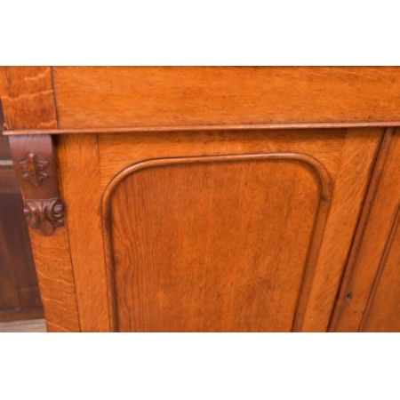 Antiker viktorianischer 2 Tür Bücherschrank aus Honigeiche 