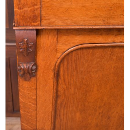 Antiker viktorianischer 2 Tür Bücherschrank aus Honigeiche 