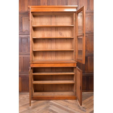 Antiker viktorianischer 2 Tür Bücherschrank aus Honigeiche 