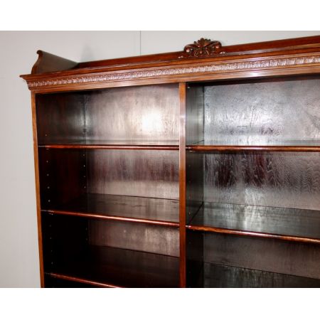 Antikes Double Section Bücherregal aus massivem Mahagoni 