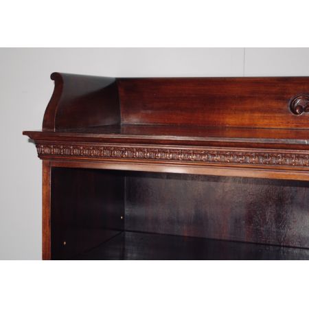 Antikes Double Section Bücherregal aus massivem Mahagoni 