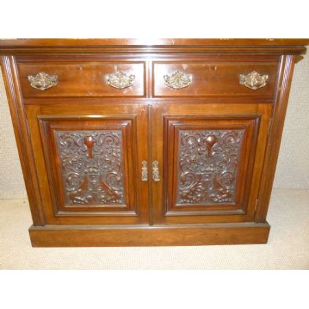 Antiker Bücherschrank aus Walnuss-Chiffonnier