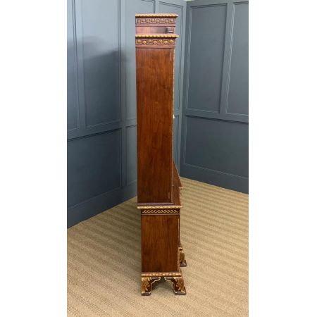 Antiker Breakfront Walnuss Bücherschrank von Waring und Gillow