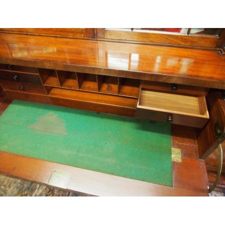 Antiker Breakfront Mahagoni Bücherschrank / Sekretär aus der William IV Zeit