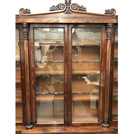 Antiker Breakfront Bücherschrank aus der regency / William IV Zeit