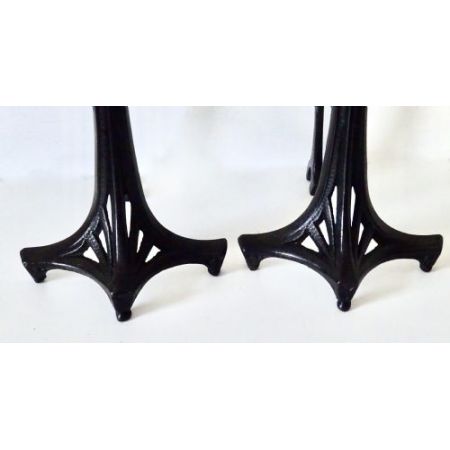 Antikes Paar Feuereisen im Kunsthandwerksstil