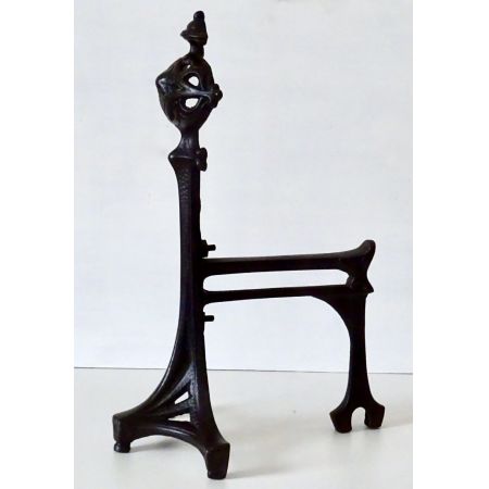 Antikes Paar Feuereisen im Kunsthandwerksstil