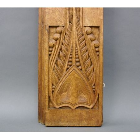 Antiker Eichenholz Kaminrahmen im Jugendstil