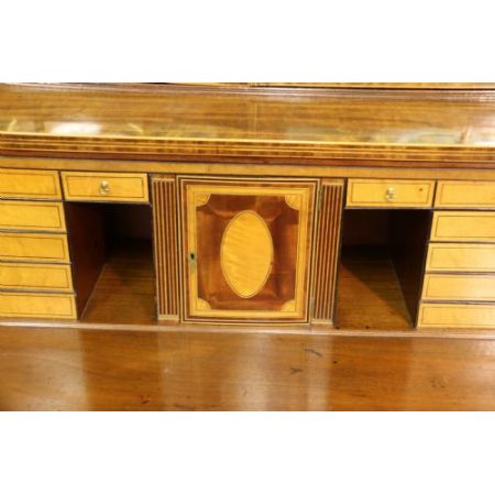 Antiker Flame - Mahagoni Bücherschrank / Vitrine aus Zeit von George III