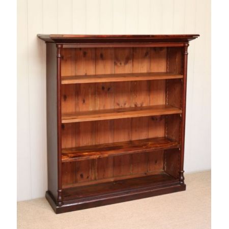 Antikes rustikales Bücheregal aus Mahagoni und Weichholz