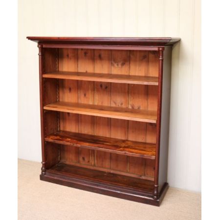 Antikes rustikales Bücheregal aus Mahagoni und Weichholz