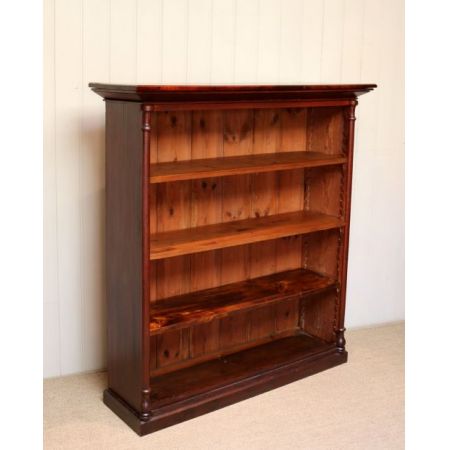 Antikes rustikales Bücheregal aus Mahagoni und Weichholz