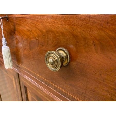 Antiker Inlaid Mahagoni Bücherschrank aus der George IV Epoche