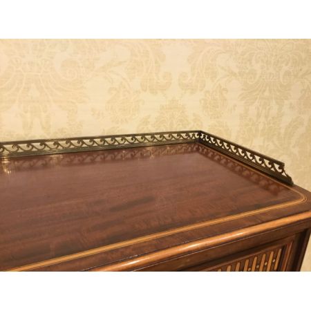 Antikes paar edwardianische Inliad Bücherregale von Gregory & Co aus London