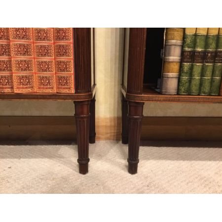 Antikes paar edwardianische Inliad Bücherregale von Gregory & Co aus London