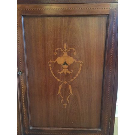 Antiker Inlaid Bücherschrank im Sheraton Revival Stil